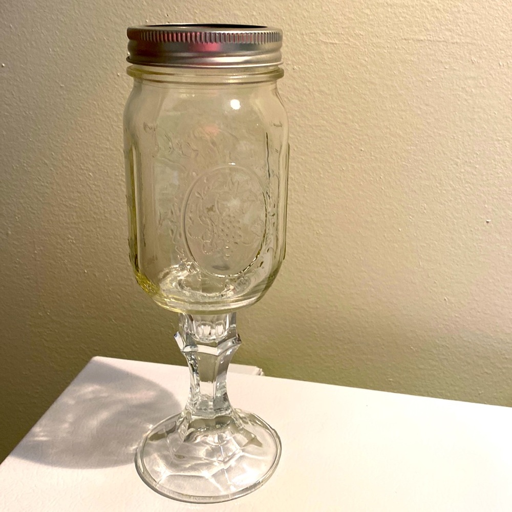 Mason jar wine glass, never used 🍷